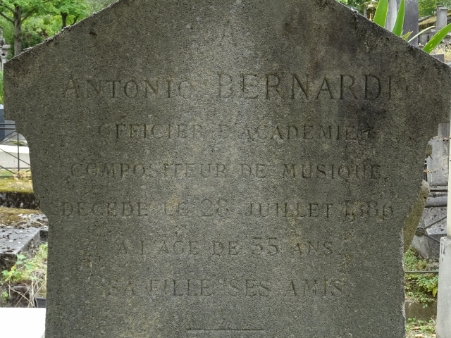 Bernardi Antonio (1831-1886) op Père Lachaise