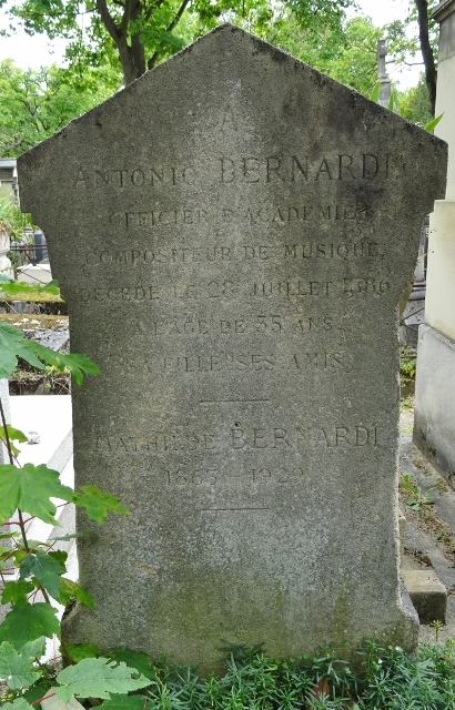 Bernardi Antonio (1831-1886) op Père Lachaise