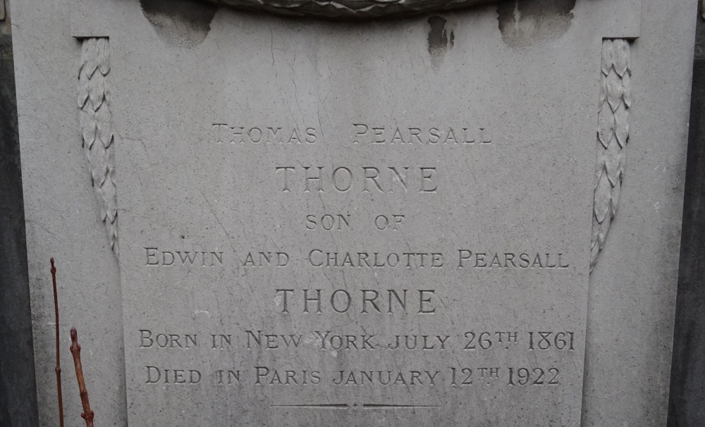 THORNE Thomas Pearsall (1861-1922) op Père Lachaise