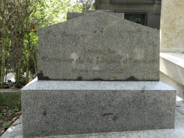 MONTAL Claude (blinde pianostemmer) op Père Lachaise
