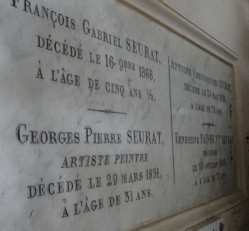 SEURAT Georges Pierre (1859-1891) op Père Lachaise
