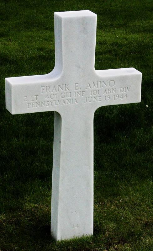 Second Lieutenant Amino Frank E (Service #: O1309892) died on 1944-07-05