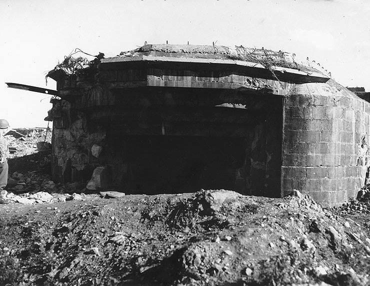 German gun emplacement near  Ste. Marie du Mont