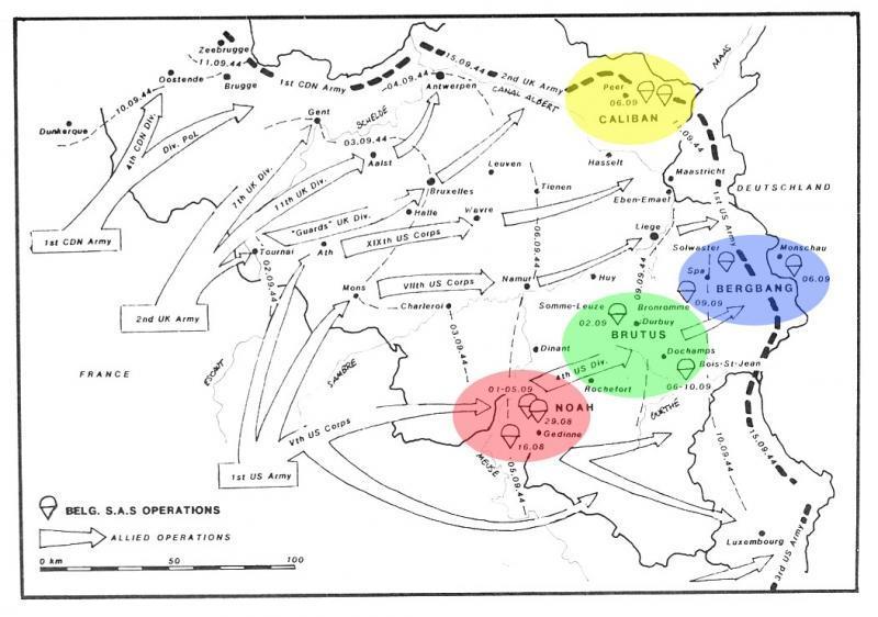 The Belgians S.A.S. Parachutists operation Brutus