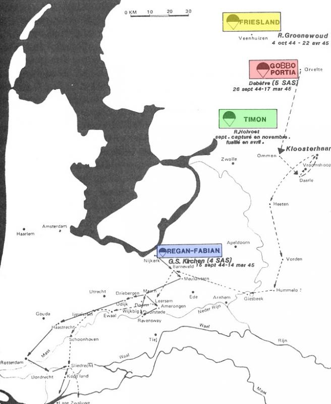 The Belgians S.A.S. Parachutists forming a strategic point on the left side of the 4th Canadian Armoured Division