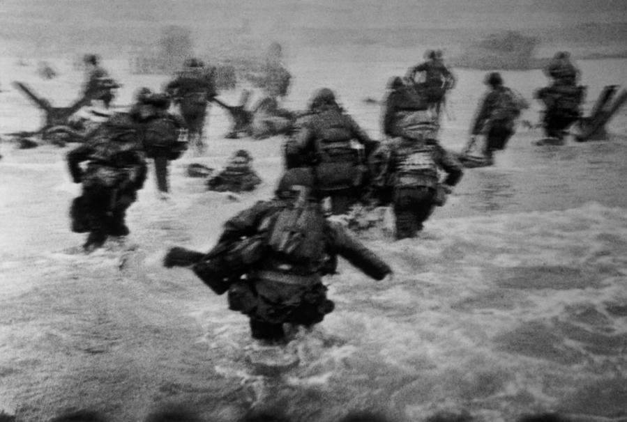Photos by Robert Capa, Omaha Beach June 6th 1944