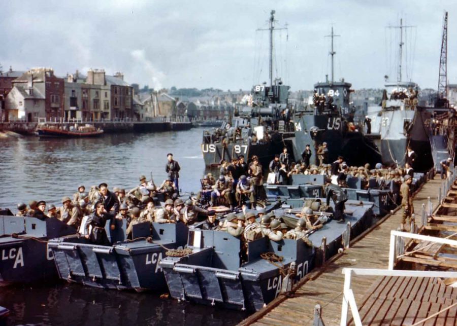 1944-06-02 Embarking for Normandy | loading the ships