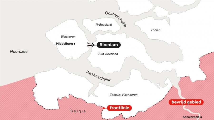 Duitsers massaal naar Zeeland, Sloedam doelwit geallieerden