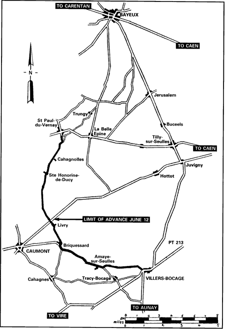 4 County of London Yeomanry passed through Villers-Bocage