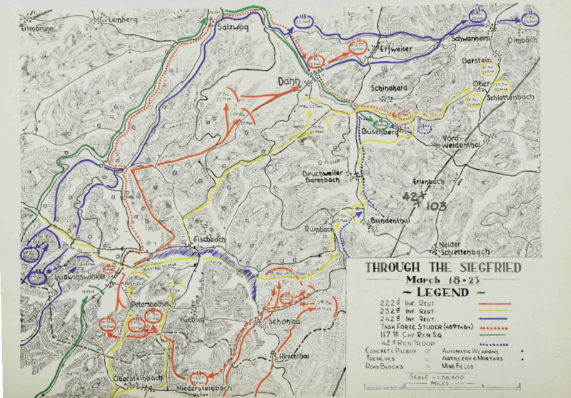 232 Infantry Regiment clearing Dahn