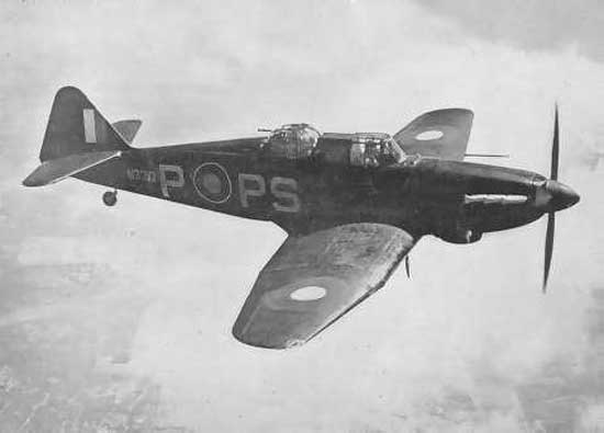 Flight of Defiant I N1803 and Flying Officer V L Vesely on 1941-03-12