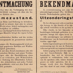 Seyss-Inquart kondigt noodtoestand af, samenscholingen verboden